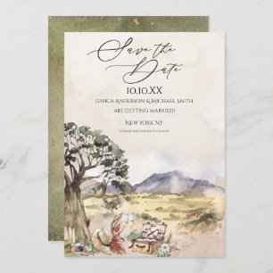 Invitation Le pique-nique Sahara Savanna Sauvez la date