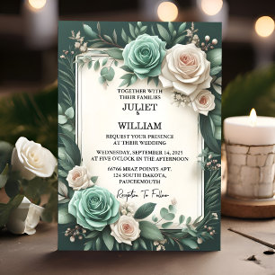 Invitation Le Plante du Jardin naturel forestier Mariage vert