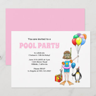 Invitation Le plongeur et le pingouin