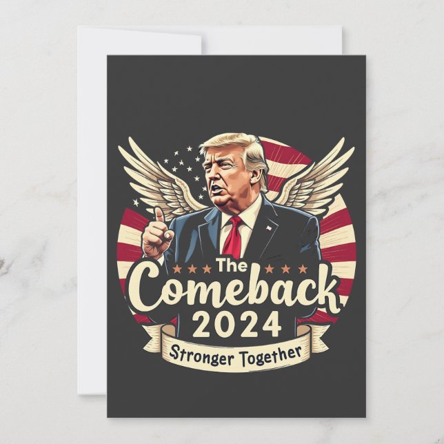 Invitation Le Plus Grand Retour 2024 Plus Forts Ensemble Trum (Devant)
