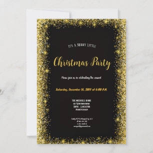 Invitation le plus moderne Noël or et noir