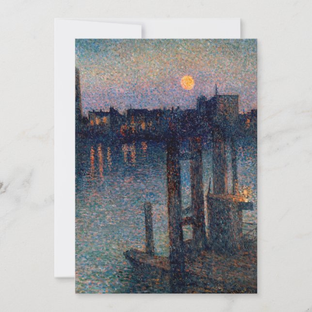 Invitation Le port Maximilien Luce de Londres (Devant)