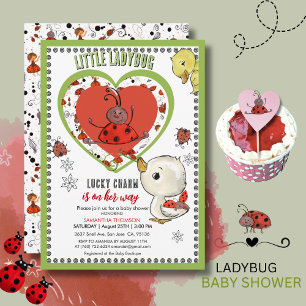 Invitation Le porte-bonheur de Little Ladybug Ducklin est en