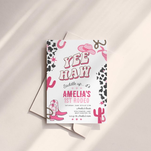 Invitation Le premier rodéo de Western Cowgirl (Créateur téléchargé)