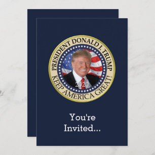Invitation Le président Donald Trump 2020 garde l'Amérique gr