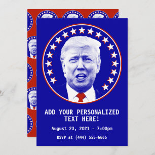 Invitation Le président Donald Trump en bleu