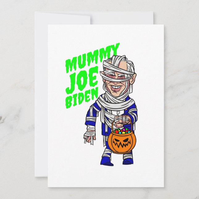 Invitation le président halloween joe biden mummy (Devant)