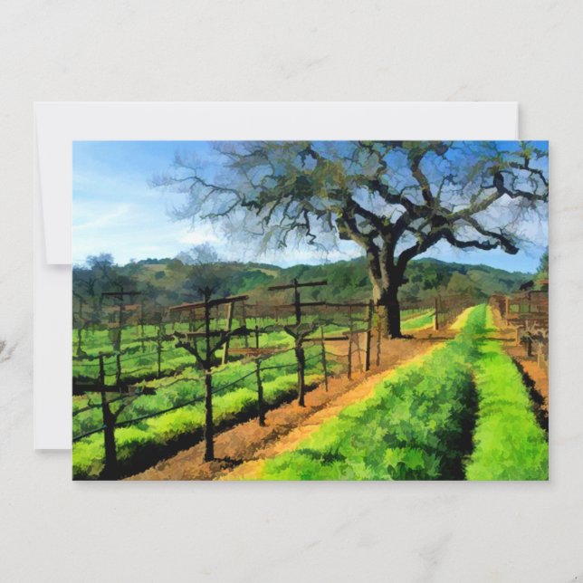 Invitation Le printemps dans le vignoble (Devant)