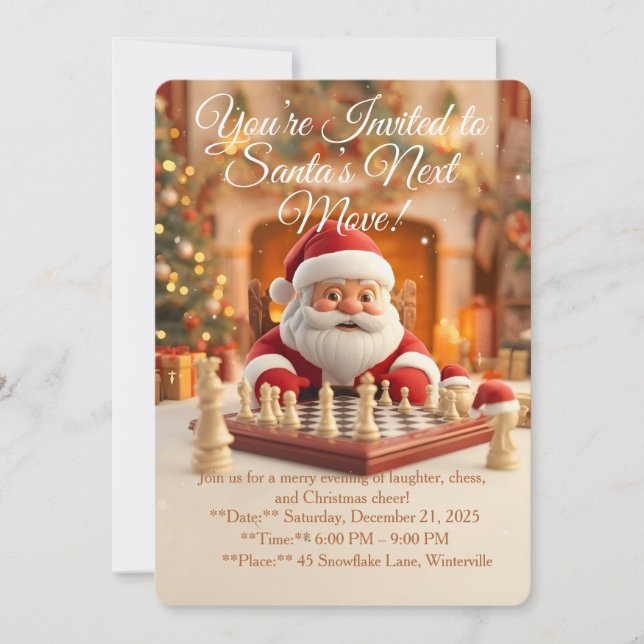 Invitation Le prochain coup de Santa – Fête de Noël drôle d'é (Devant)