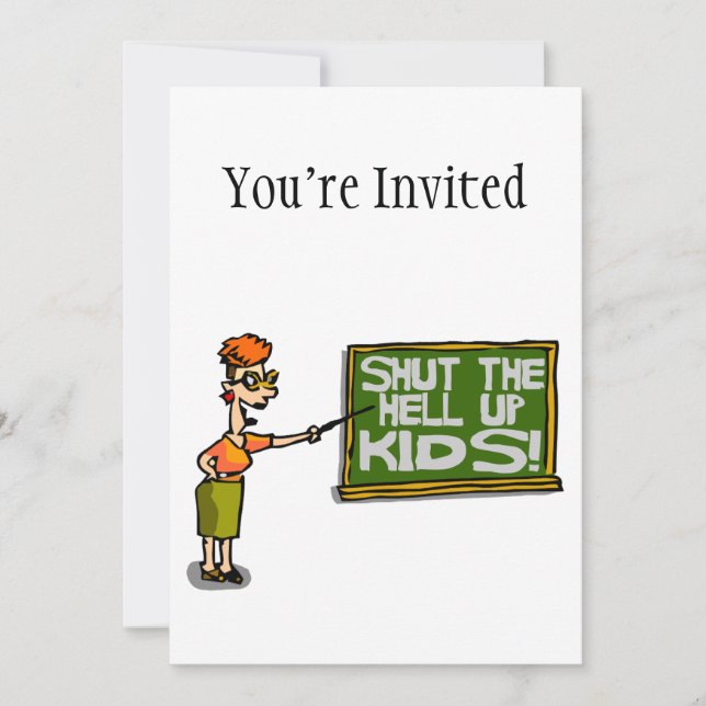 Invitation Le Professeur Dit Fermer Les Enfants (Devant)