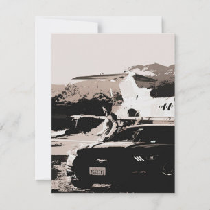 Invitation Le propriétaire de Mustang en attente d'art  cadea