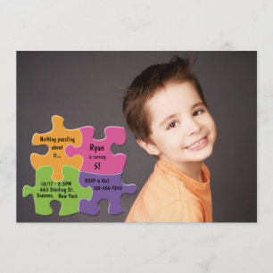 Invitation Le puzzle rapièce l'invitation de photo