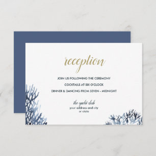 Invitation Le récif bleu   Nautical Wedding réception