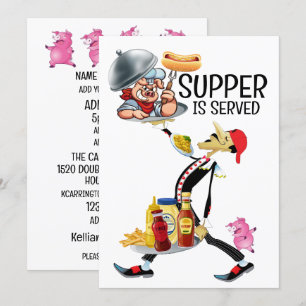 Invitation LE REPAS DU SOIR est SERVI