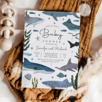 Le requin sous le Baby shower d'animaux marins