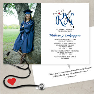 Invitation Le RN soignent l'obtention du diplôme de photo