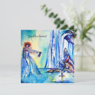 Invitation LE ROI ARTHUR ,LA DAME DU LAC ET EXCALIBUR or