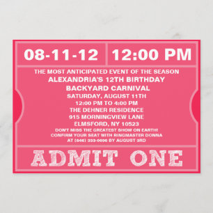 Invitation Le rose admettent une fête d'anniversaire