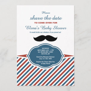 Invitation Le salon de coiffure barre l'invitation de baby