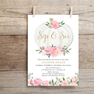 Invitation Le sip de citrouille et voient, rassemblement de