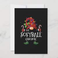 Le softball Gnome Buffalo Plaid Christmas Tree Li