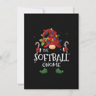 Invitation Le softball Gnome Buffalo Plaid Christmas Tree Li
