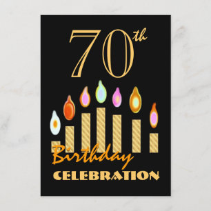 Invitation le soixante-dixième ou n'importe quel or