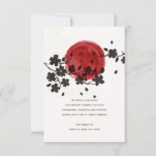 Invitation Le Soleil derrière les fleurs noires Reconnaissanc