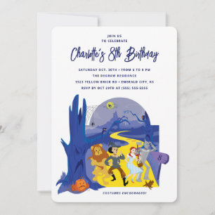 Invitation Le sorcier de la fête d'anniversaire d'Oz Hallowee