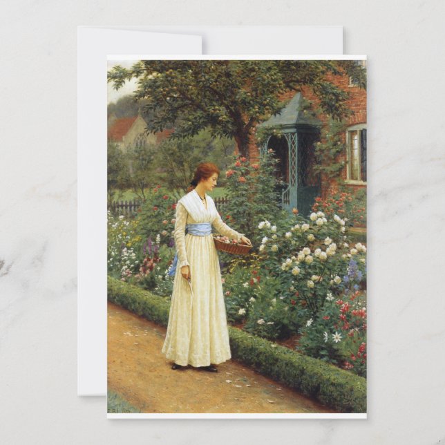 Invitation Le sort de la peinture à l'huile Rose (Devant)