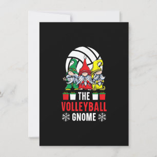 Invitation Le Sportif Gnome de Volleyball Joyeux Noël Christ