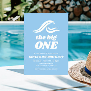 Invitation Le Surf Anniversaire, Le Big One