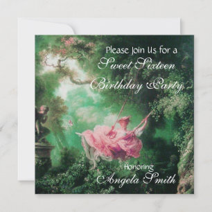 Invitation LE SWING, PARTI SWEET SIXTEEN Fuchsia