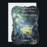 Invitation LE SWING, SWEET 16 ANNIVERSAIRE FÊTE Bleu Jaune<br><div class="desc">Chef d'oeuvre de Jean - Honoré Fragonard 1767-1768,  vif,  romantique et joyeux,  huile sur toile .Peinture numérique et réélaboration en bleu vert,  jaune,  noir de Bulgan Lumini.</div>
