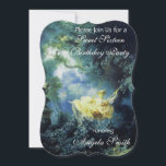 Invitation LE SWING, SWEET 16 ANNIVERSAIRE FÊTE Bleu Jaune<br><div class="desc">Chef d'oeuvre de Jean - Honoré Fragonard 1767-1768,  vif,  romantique et joyeux,  huile sur toile .Peinture numérique et réélaboration en bleu vert,  jaune,  noir de Bulgan Lumini.</div>