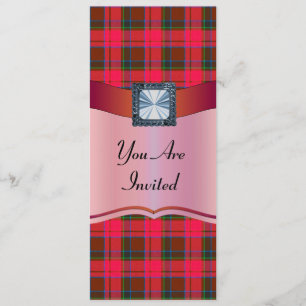 Invitation Le tartan rouge plaid n'importe quelle occasion