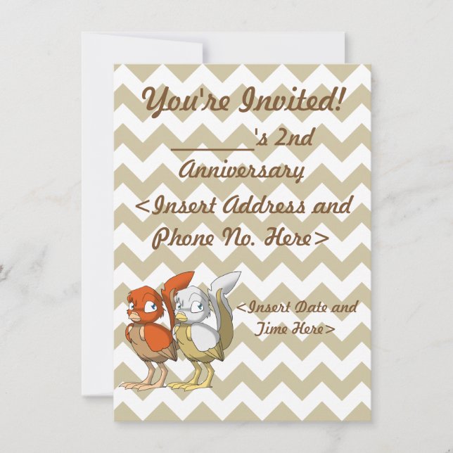 Invitation Le tarte de citrouille/blanc et l'oiseau reptile (Devant)