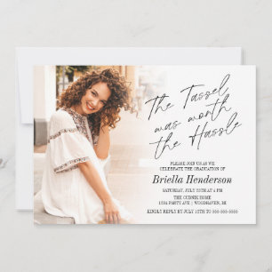 Invitation Le Tassel Vaut La Fête De La Graduation Hassle
