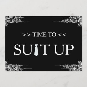 Invitation Le temps d'adapter le Black Chalk Board Swirl