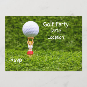 Invitation Le terrain de golf transporte une balle de golf po