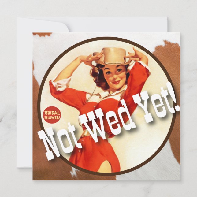 Invitation Le Texas Eclectic© : Cow-girl ne pas épouser (Devant)