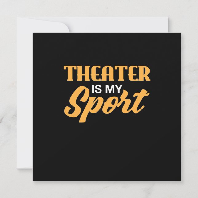Invitation Le théâtre est mon sport (Devant)