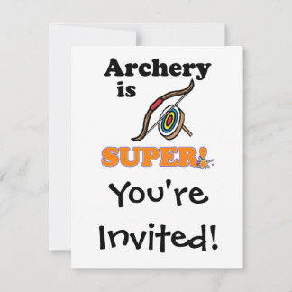 Invitation le tir à l'arc est super