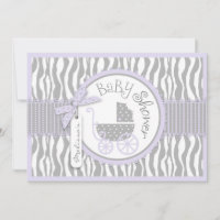 Le transport de bébés, le Baby shower Zebra Print 