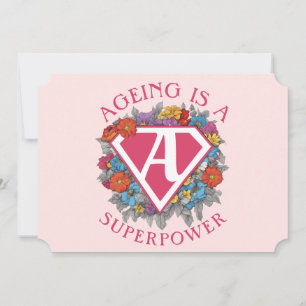 Invitation Le vieillissement est un anniversaire de superpuis