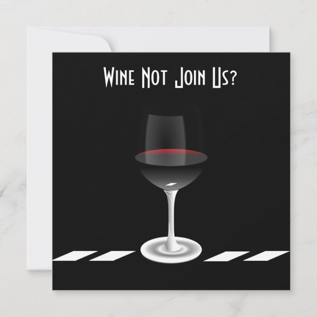 Invitation Le Vin Du Cocktail Ne Nous Rejoins Pas ?Personnali (Devant)