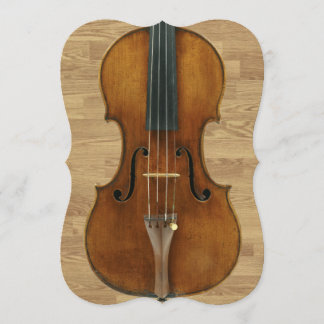Invitation Le violon sur le bois lambrisse l'invitation de