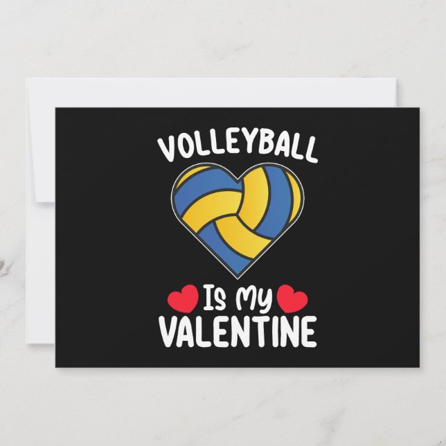 Invitation Le volley-ball est mon sport de Saint Valentin (Devant)