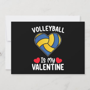 Invitation Le volley-ball est mon sport de Saint Valentin