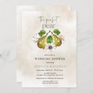 Invitation Le Wedding shower parfait du couple de poires